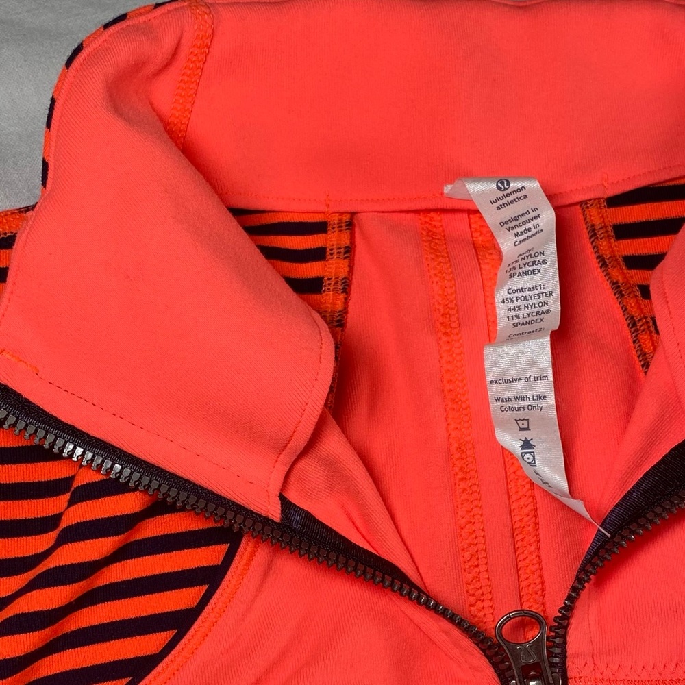 Lululemon Forme Jacket Size 6 Light flare/Inkwell/Stripes - Picture 10 of 15